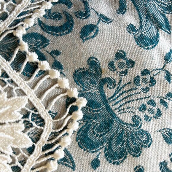 Vintage Jessica McClintock Dress Jacquard Lace-Drop Waist-Back Buttons - Size 6 - Picture 16 of 16